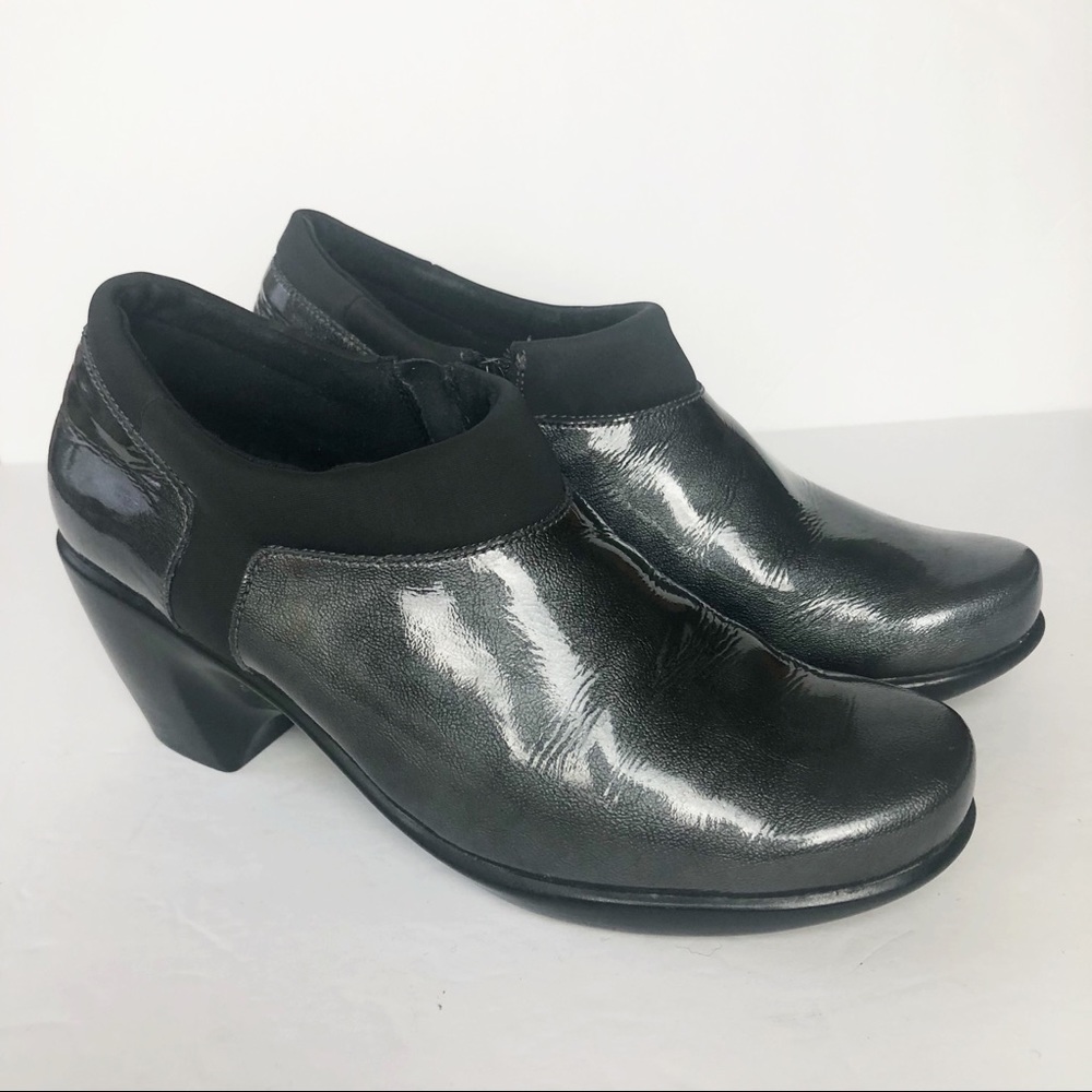 Naot Patent Leather Bootie Clogs